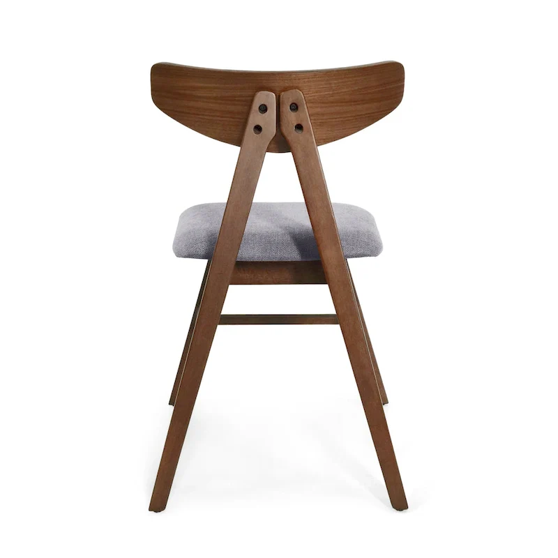Fabric and Rubberwood Dining Chair