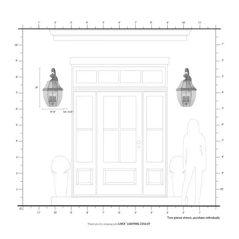 Livex Lighting Monterey 4 - Light Wall Light in Polished Brass