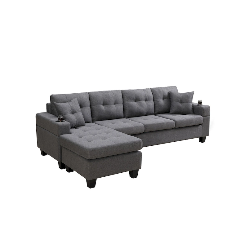Modern Sectional Sofa with Reversible Chaise