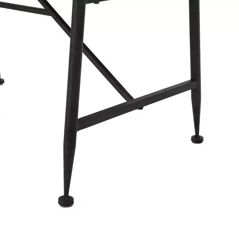 Christopher Knight Home Gabriel Modern Patio Rectangle Acacia Wood and Iron Coffee Table with Angled Tubular Legs