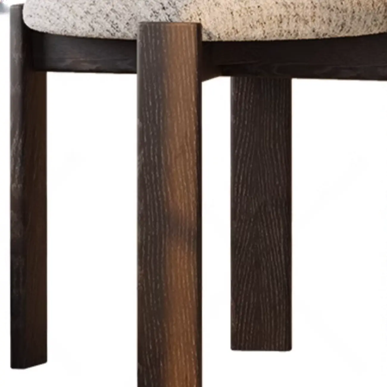 Elegant Open Back Upholstered Armless Wood Dining Chairs