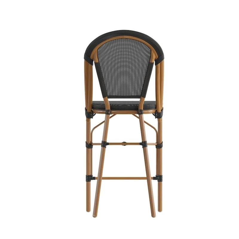2PK Stacking Bistro Chair with Metal Frame & PE Seat