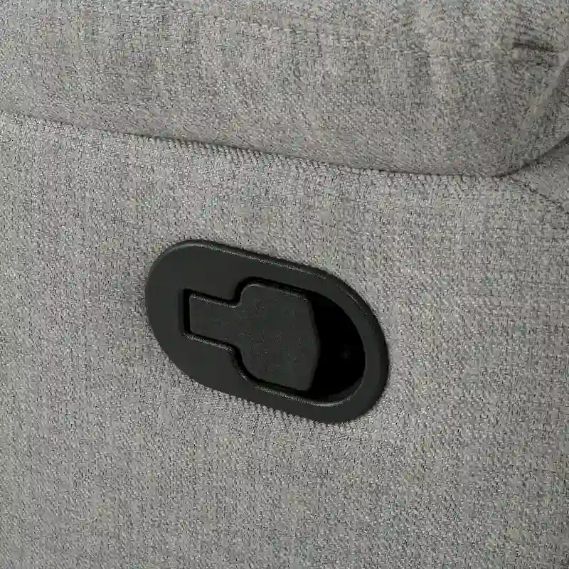 Slate / Beige / Grey Polyester Fabric Gliding Recliner with Pillowtop Arms – Classic Style, Seats 1