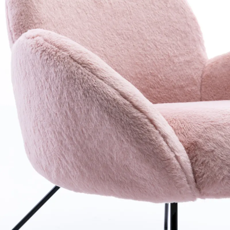 Rowen Modern Fleece Upholstered Accent Chair with Arm