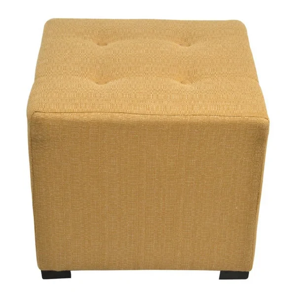 Cordoba 4-Button Tufted Square Ottoman with Wooden Frame - 18