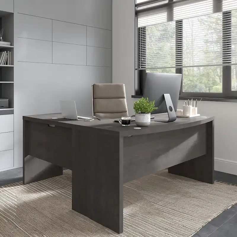 Echo L Shaped Bow Front Desk by Bush Business Furniture