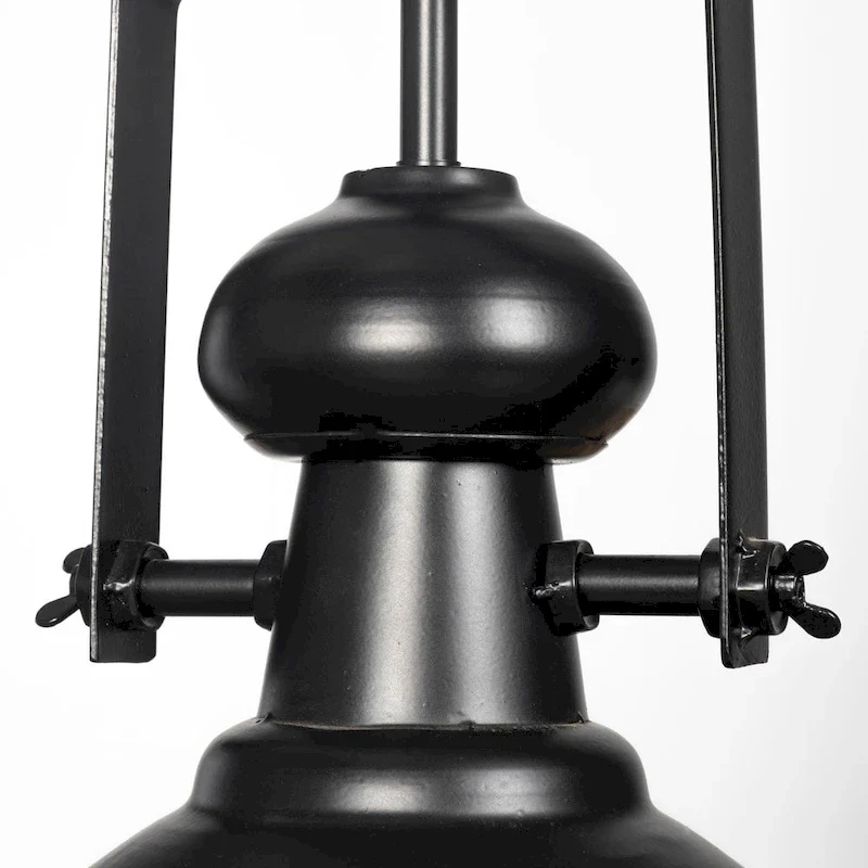 Bashaw III Black Metal Conical Pendant Light