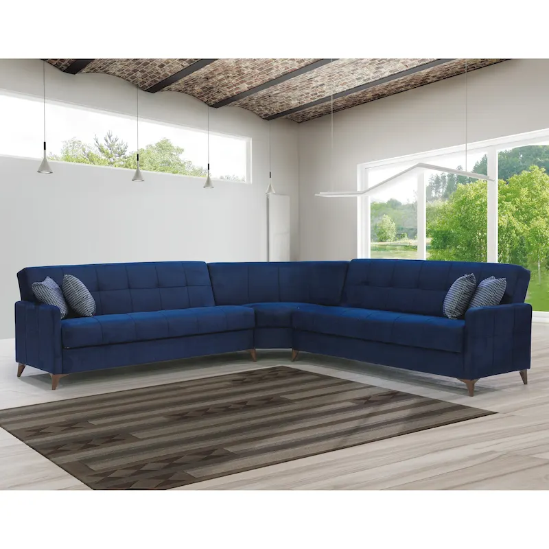 Nazim Fabric Convertible Sleeper Sectional Sofa