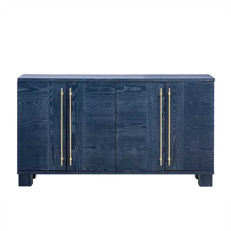 Sideboard Buffet Cabinet with Adjustable Shelves & Gold Handles