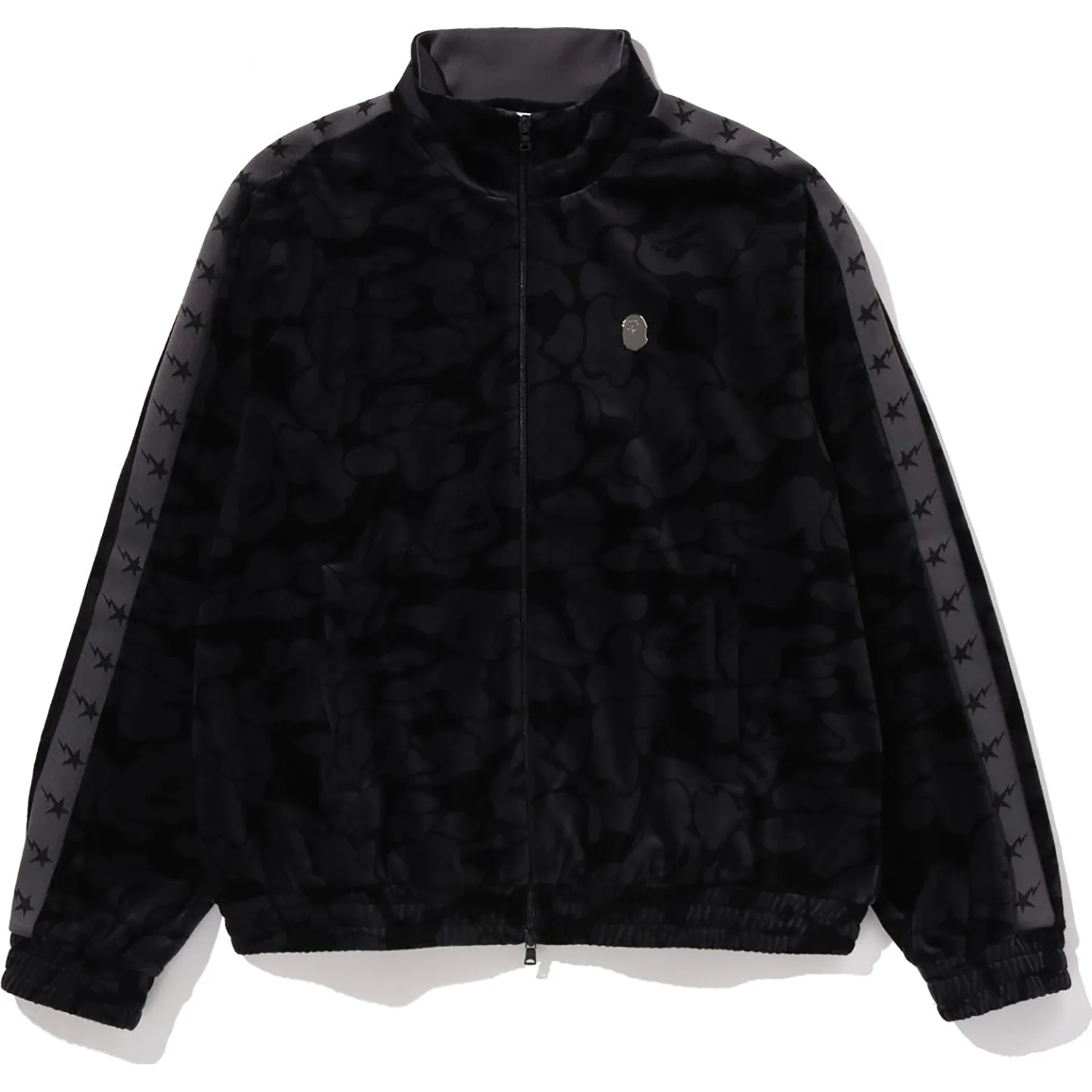 SOLID CAMO VELOUR METAL ONE POINT RELAXED FIT TRACK JACKET MENS