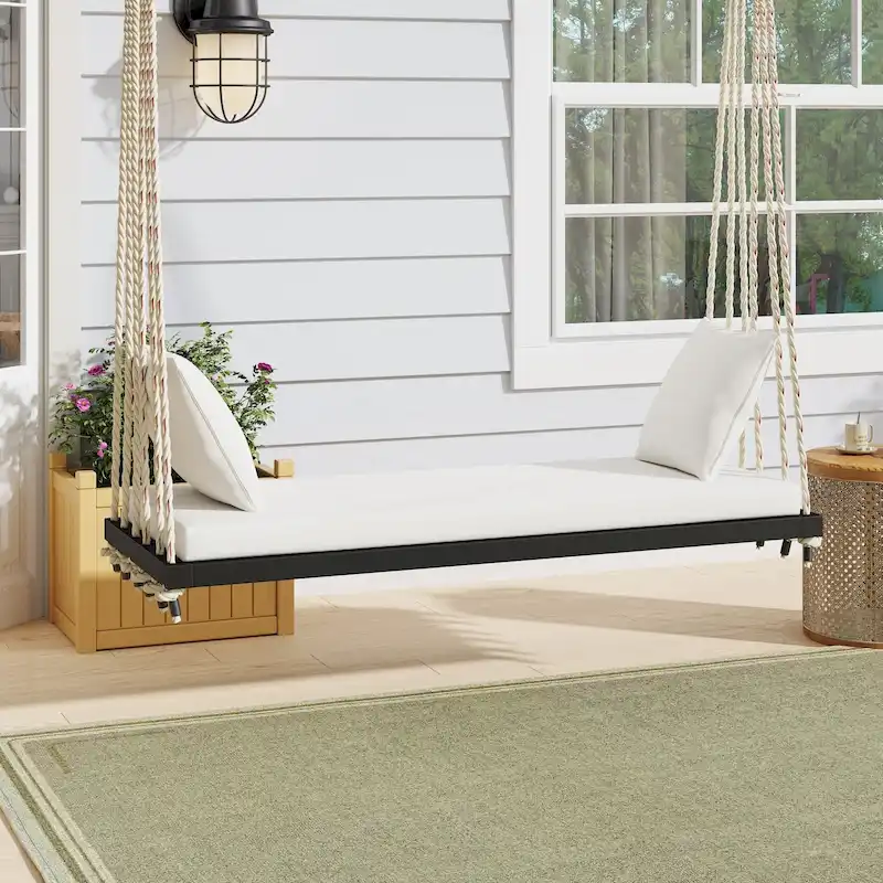 Patio Wooden Swing Chair