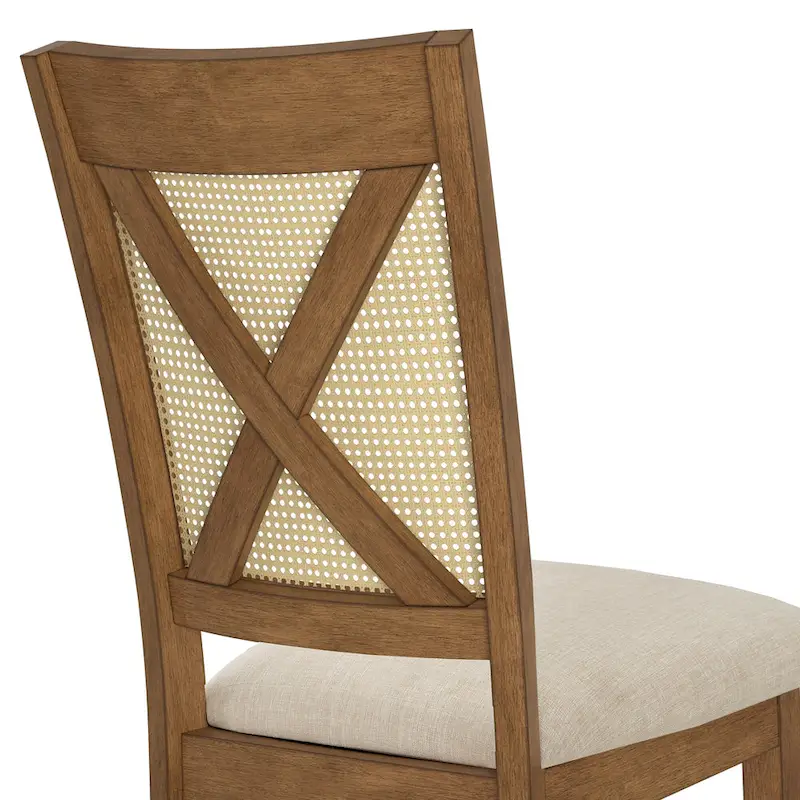 Plaga X-Back Cane Accent Dining Chair (Set of 2) by  - Dining Chair
