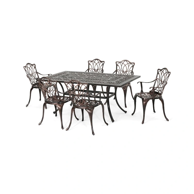Tucson Outdoor Cast Aluminum 6-piece Dining Set by Christopher Knight Home
