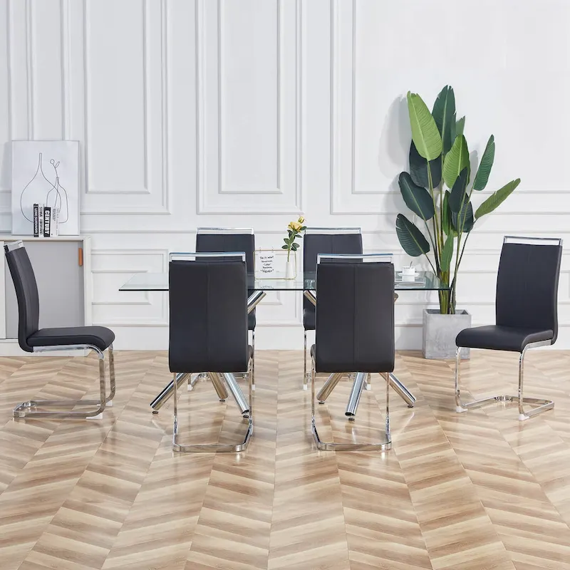 Modern Dining Chairs PU Faux Leather set of 4