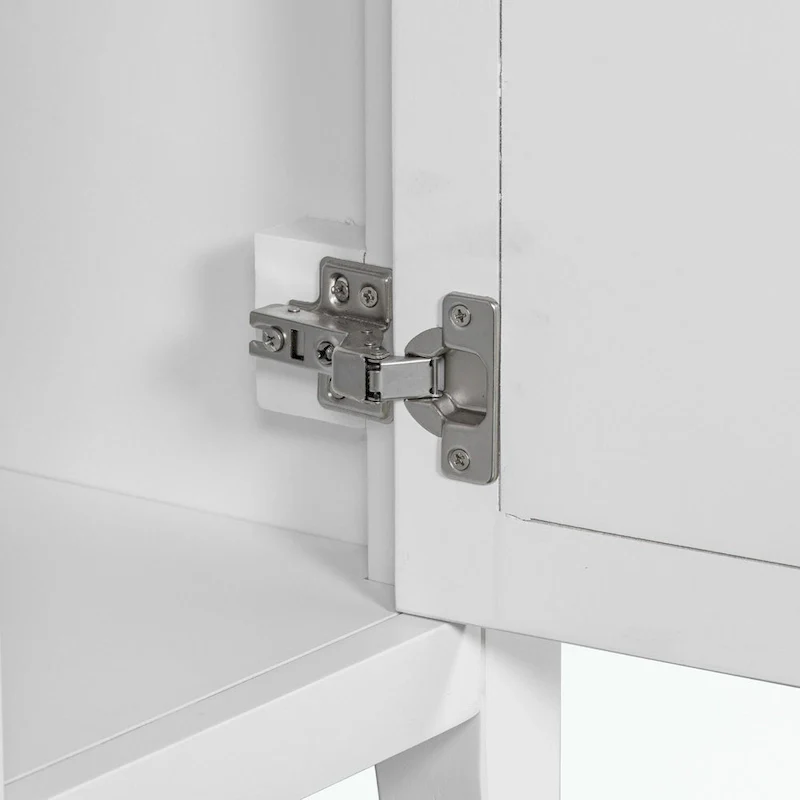 Bathroom Vanity with Ceramic Basin, Two Cabinets and Five Drawers