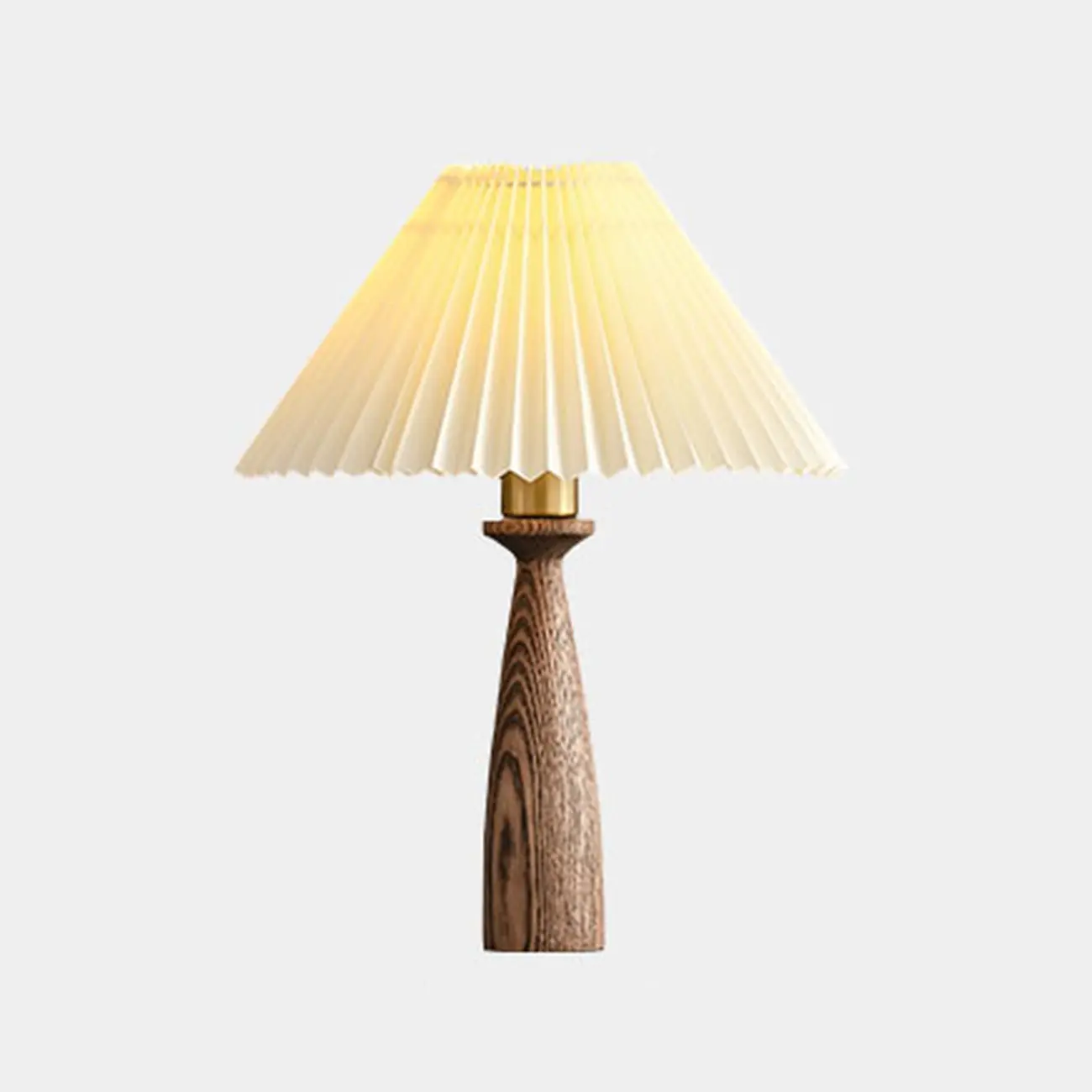 Modern Lumber Table Lamp with Beige Shade for Residential