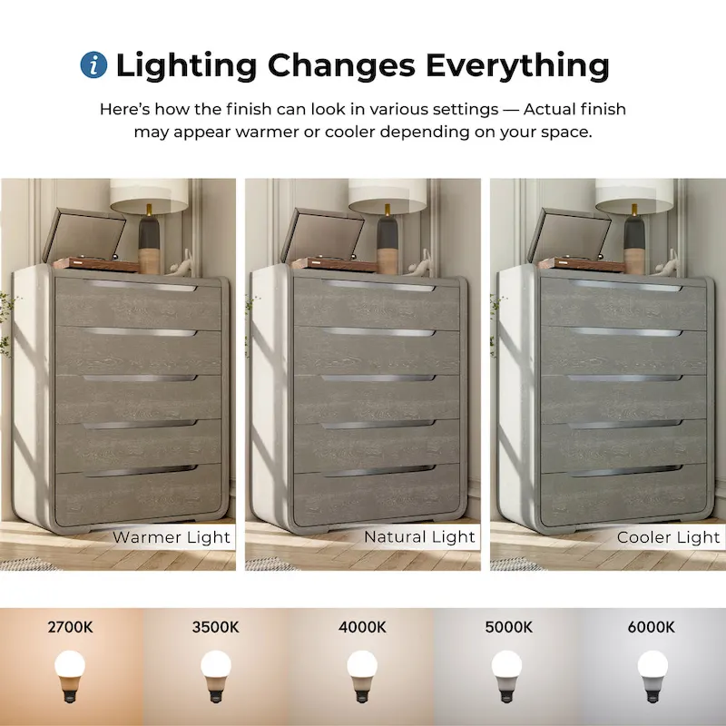 Furniture of America Addeso Modern Solid Wood 5-Drawer Chest