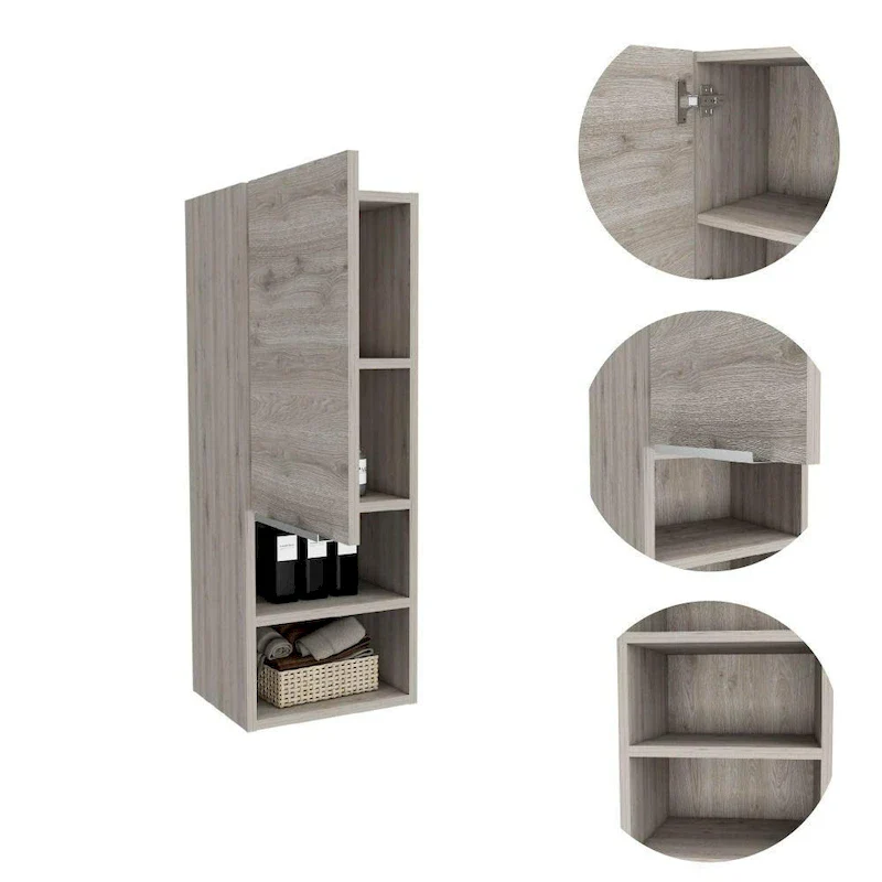 Medicine Cabinet Hazelton,Bathroom, Smokey Oak Finish,High quality and durable