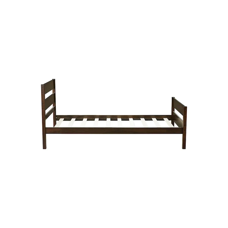 Twin Bed with Headboard and Footboard – Espresso