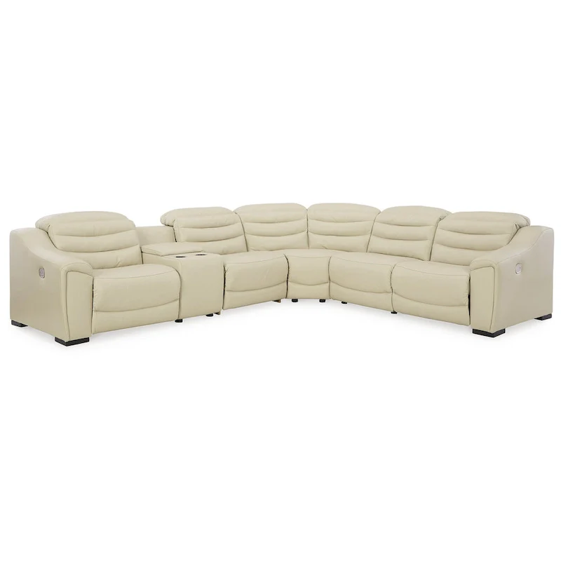 Signature Design by Ashley Center Line 6-Piece Power Reclining Sectional - 138.25W x 120.5D x 35H