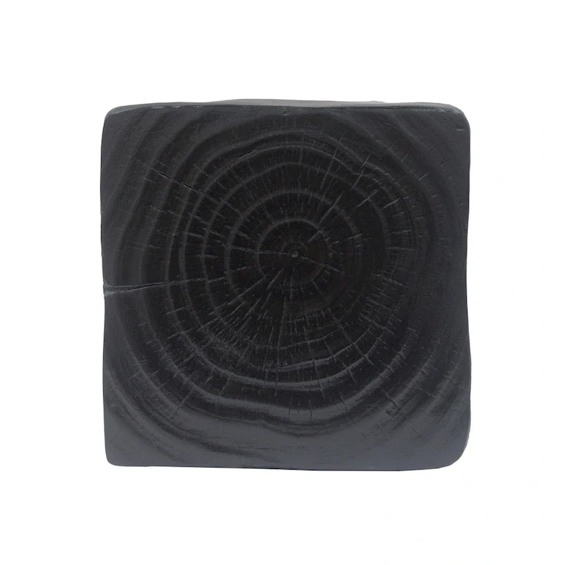 MGO Twist Shape Side Table, Wood-like Texture