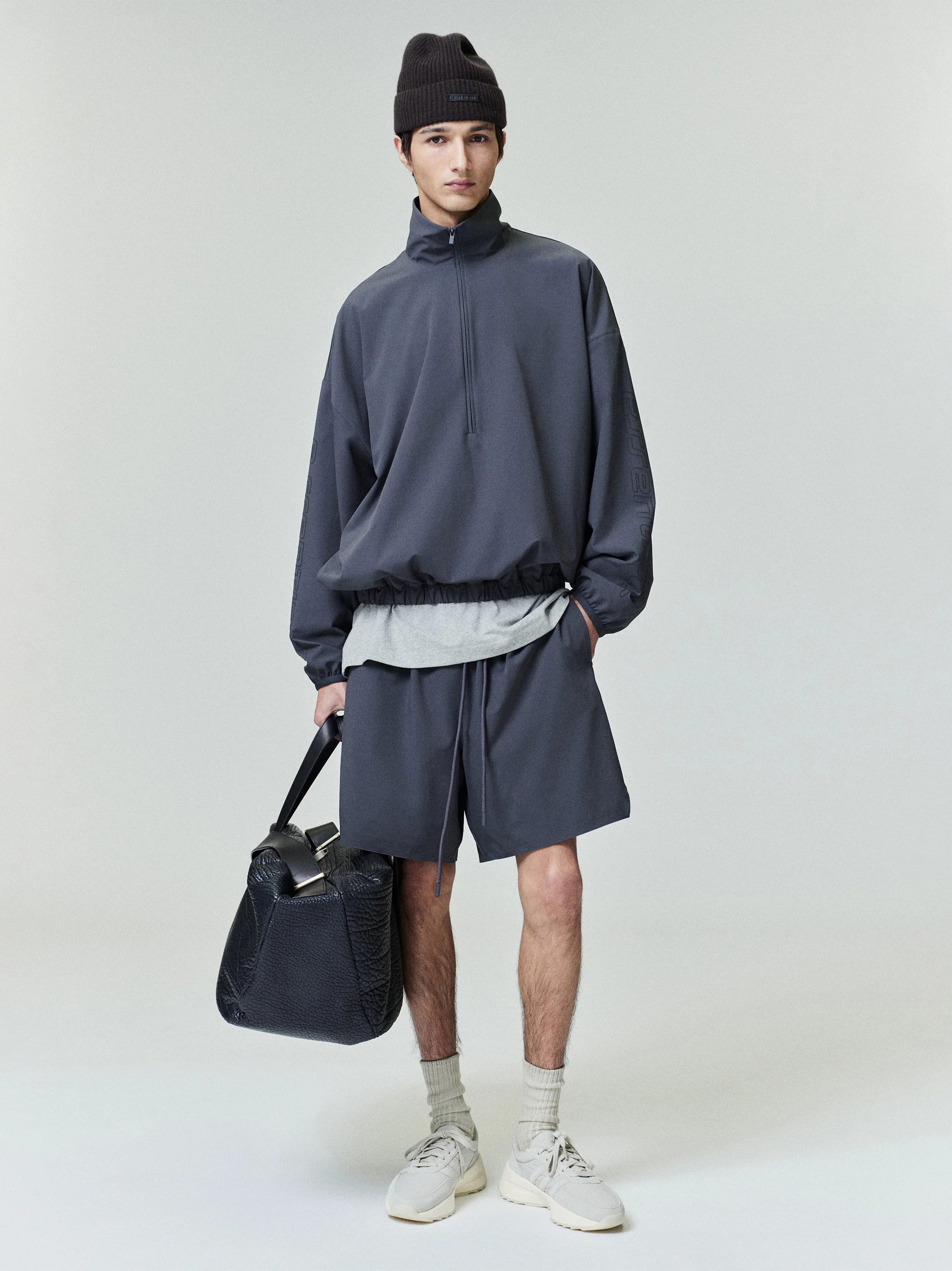 Tech Nylon Half Zip Track Jacket