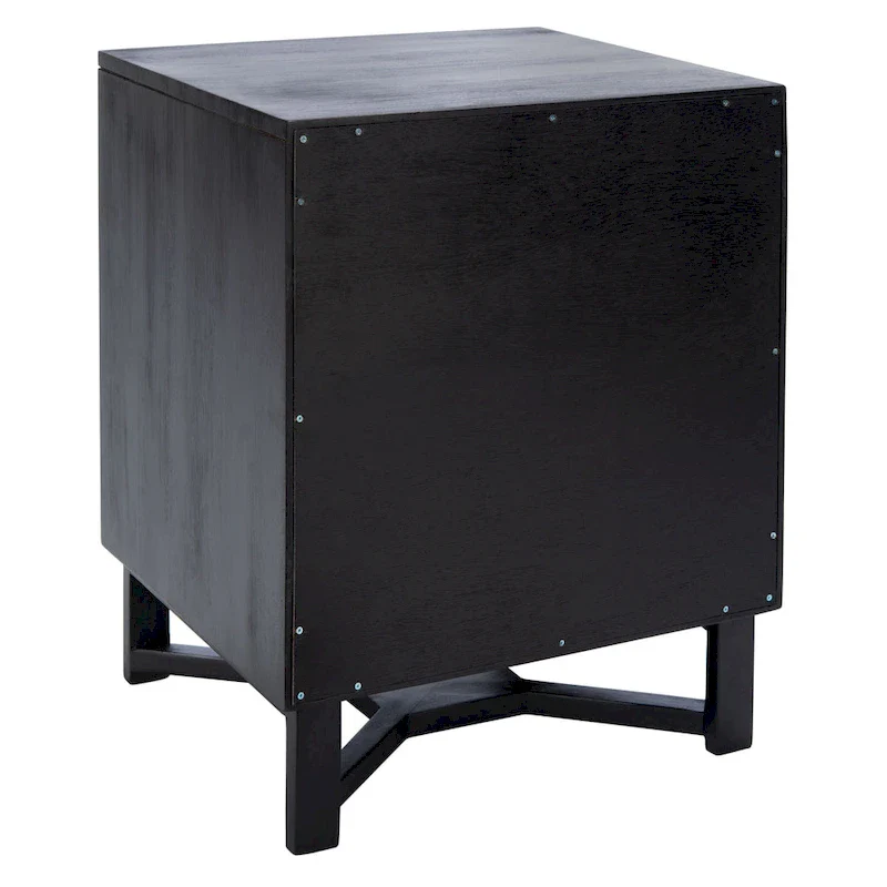 Natural / Black / White Rattan 2-Drawer Nightstand