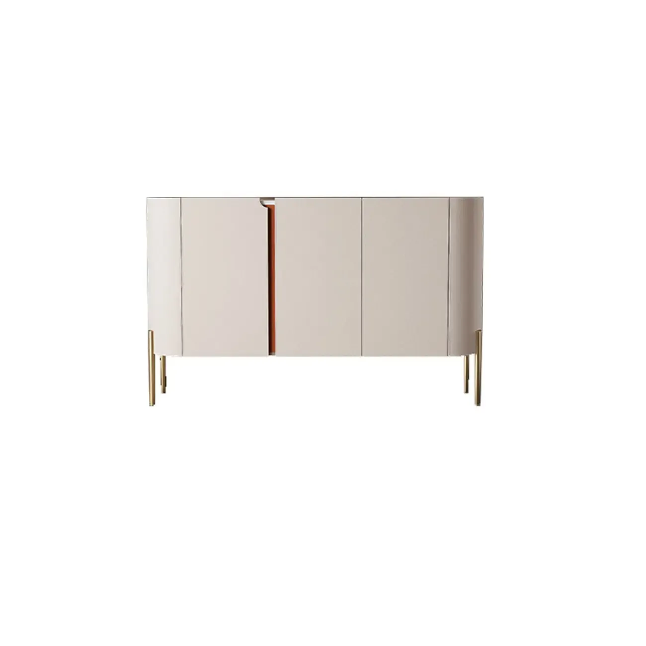 Glam Off-White Wooden Sideboard with Cabinets