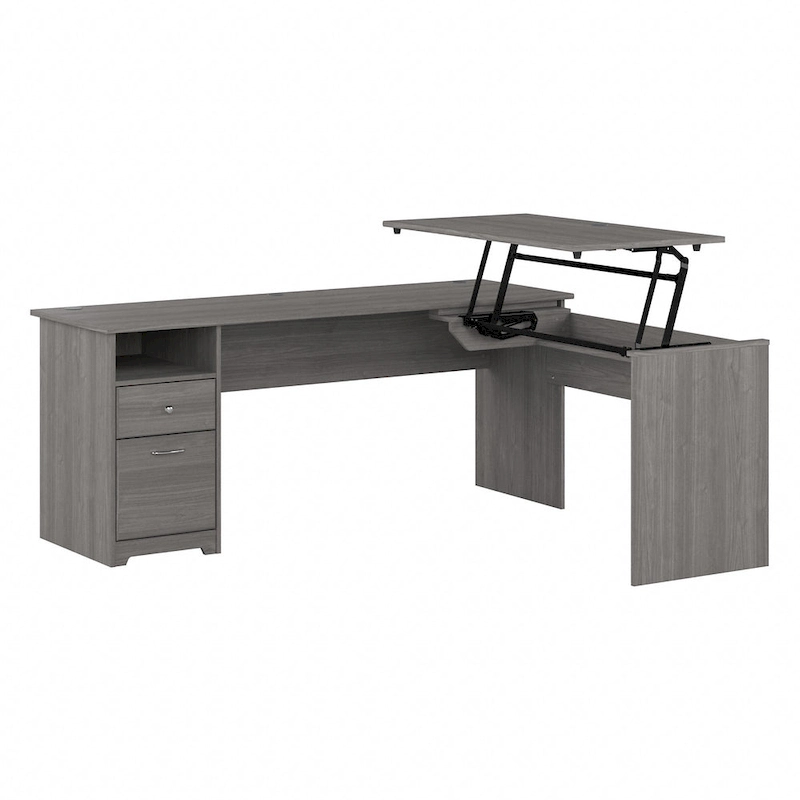 72W 3-position L-shaped Sit to Stand Desk by Bush Furniture