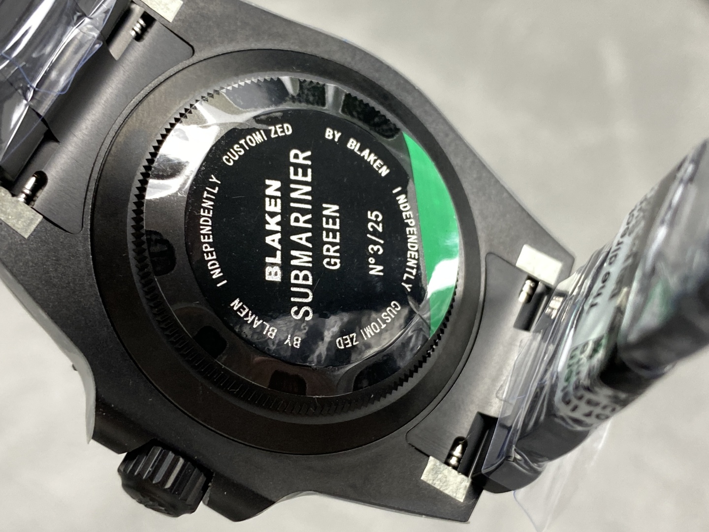 Fond de boite grave Blaken Submariner Green N°31/25