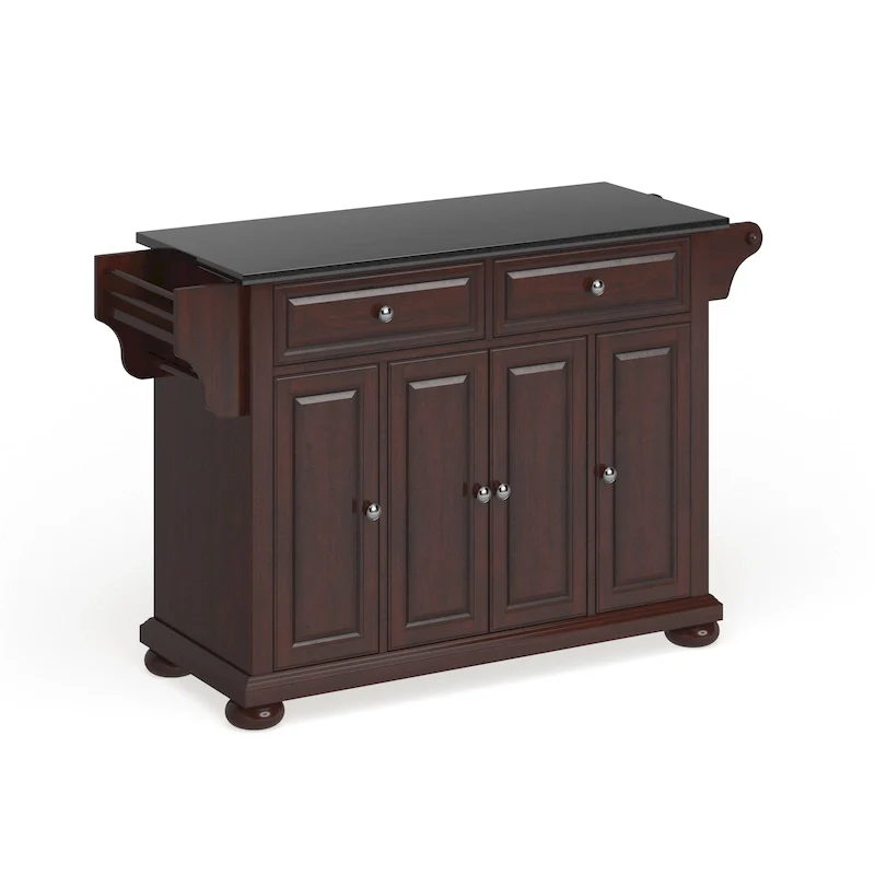 Crosley Alexandria Granite Top Full Size Kitchen Island/Cart - 51.5 W x 18 D x 34 H