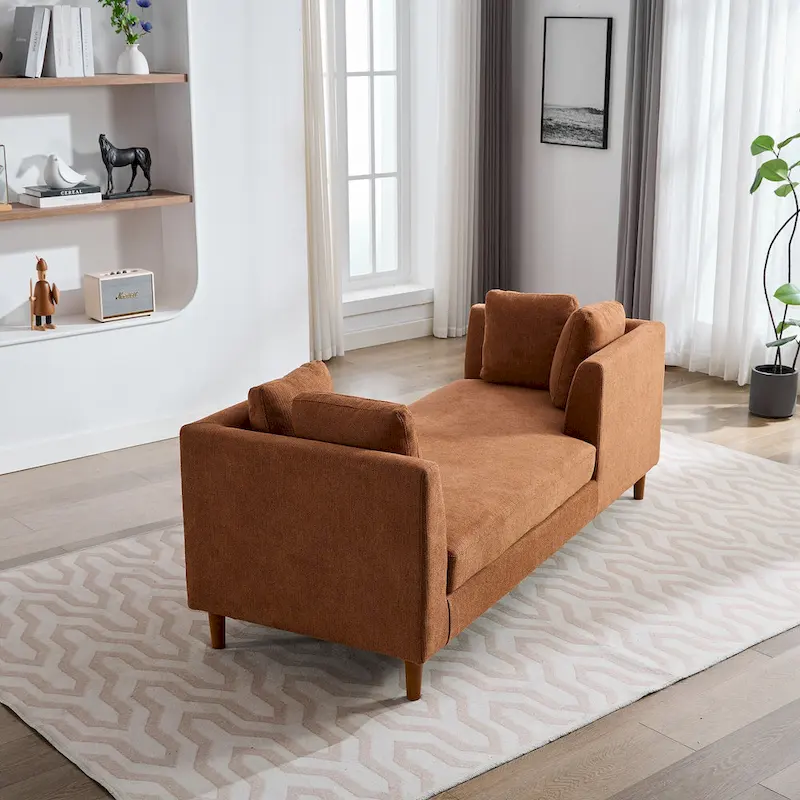 Double-Sided Upholstered Chaise Lounge - Seats 2