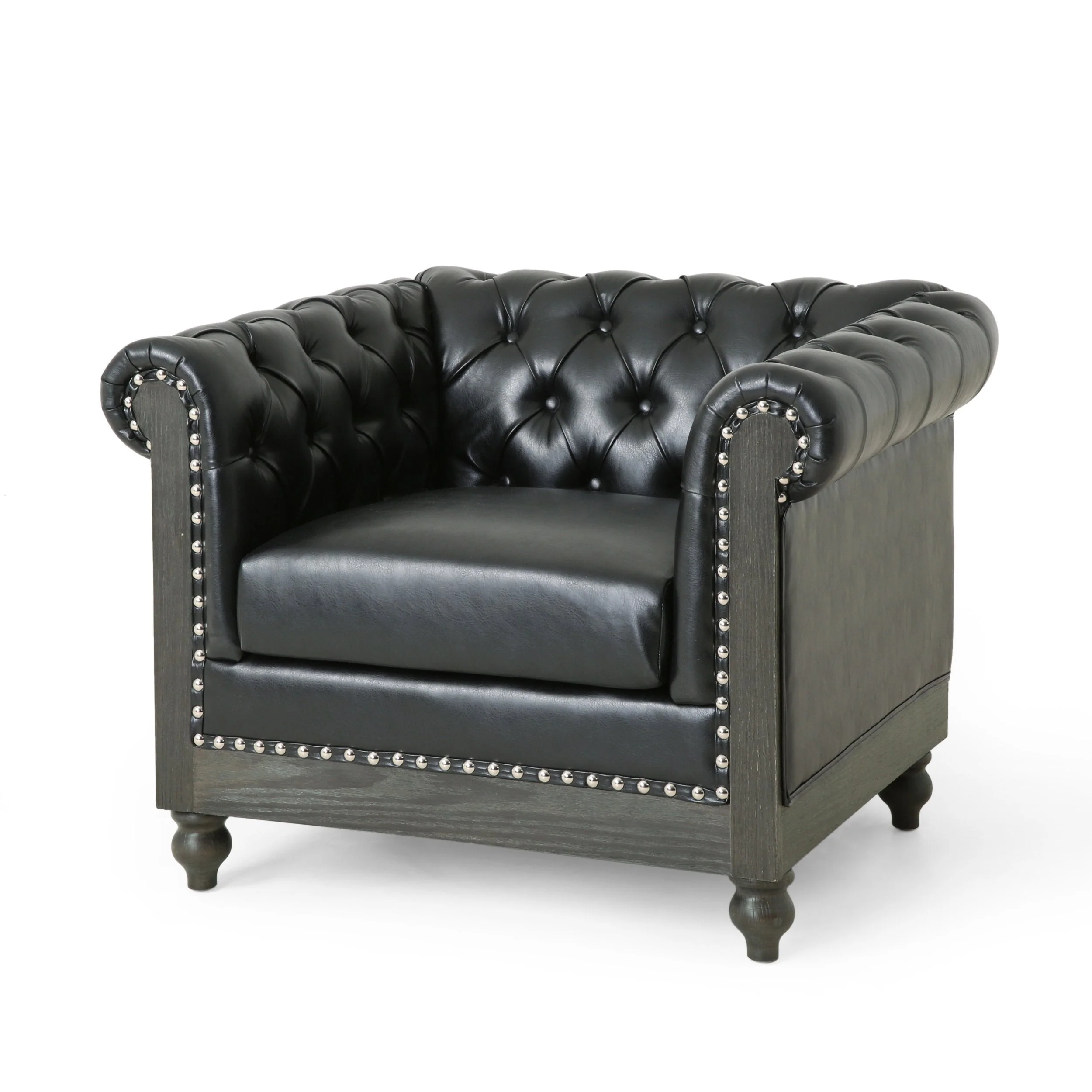 Tufted Club Chair with Nailhead Trim - NH883413