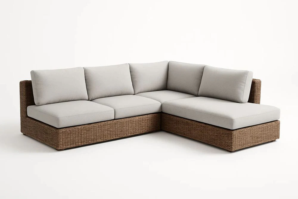 Corner Sectional Sofa - gris/marron