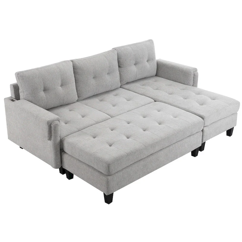 83.4inch L-shaped Sofa Sectional Couch Sofa Bed