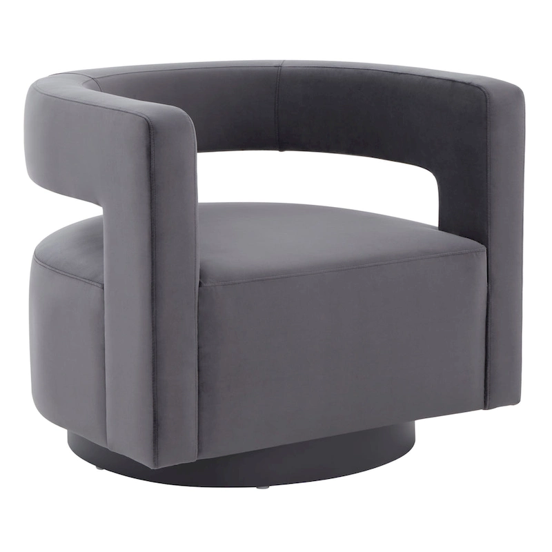 SAFAVIEH Couture Cela Swivel Chair (Fully Assembled) - 31.1 W x 28.4 L x 26.8 H - 31Wx28Dx27H