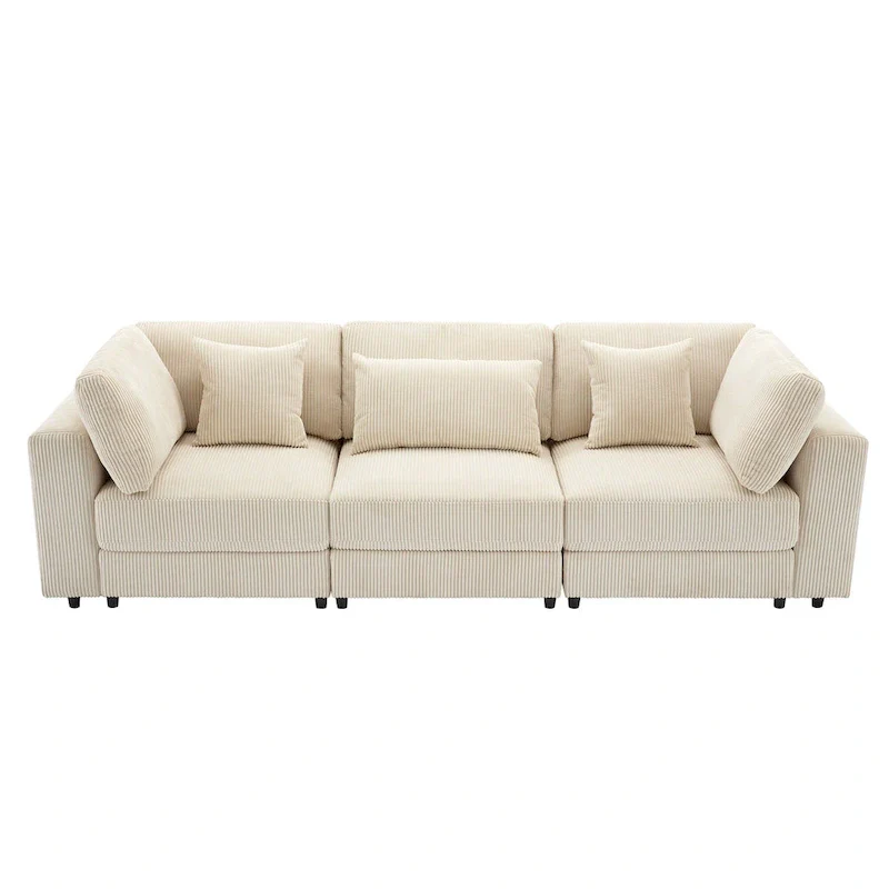 105 Sofa with Cushions and 5 Pillows