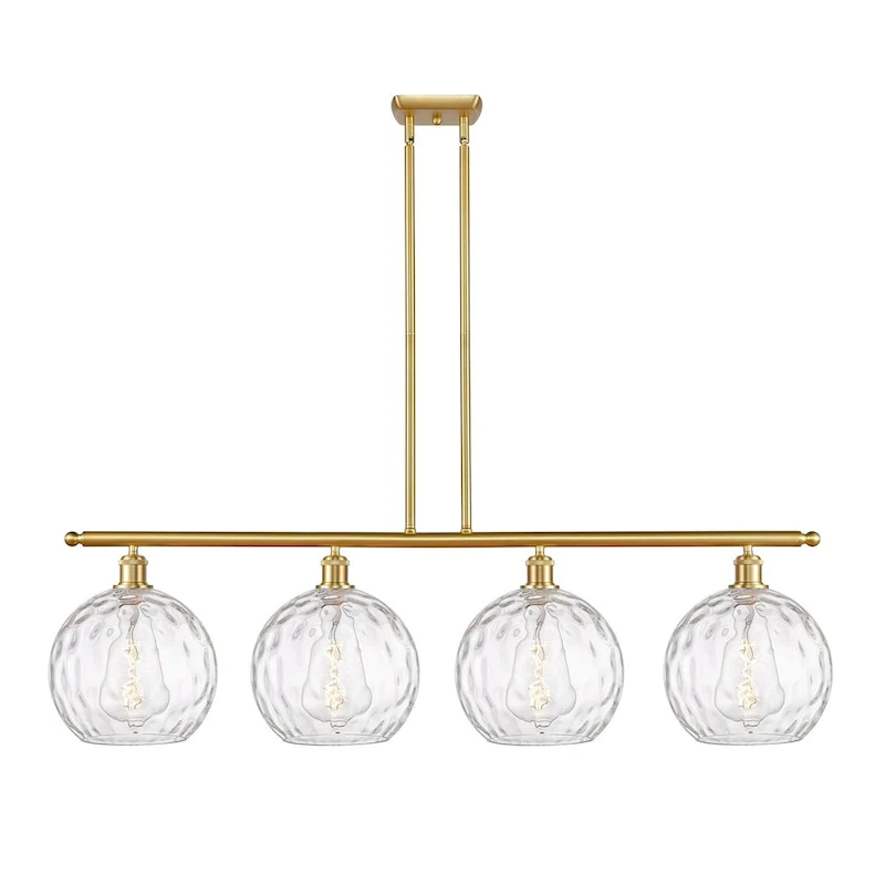 Innovations Lighting Athens Water Glass - 4 Light 48  Island Light