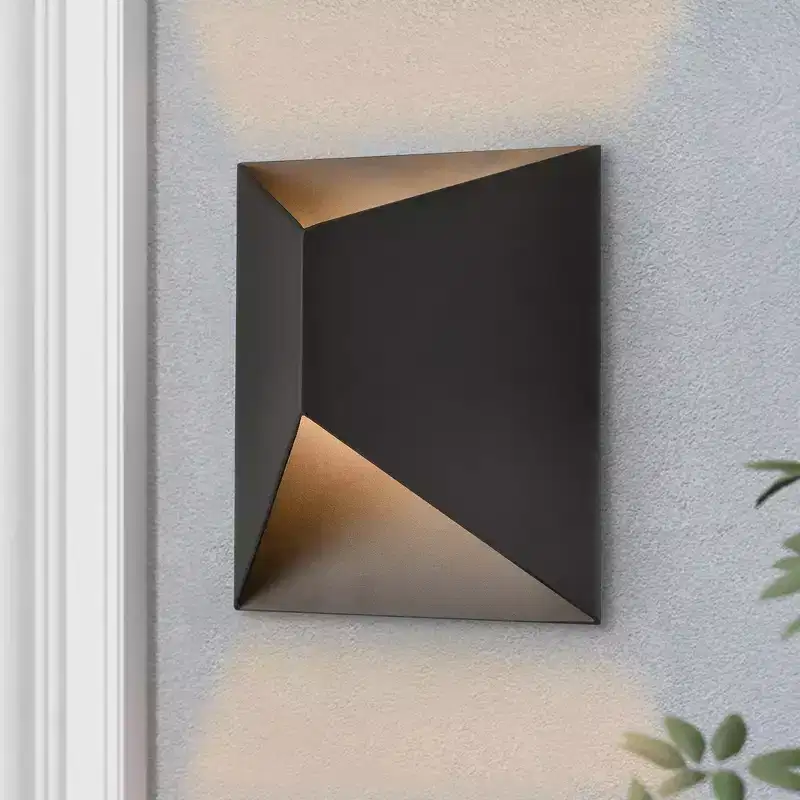 C Cattleya Integrated LED Matte Black Modern Outdoor Wall Lantern Sconce