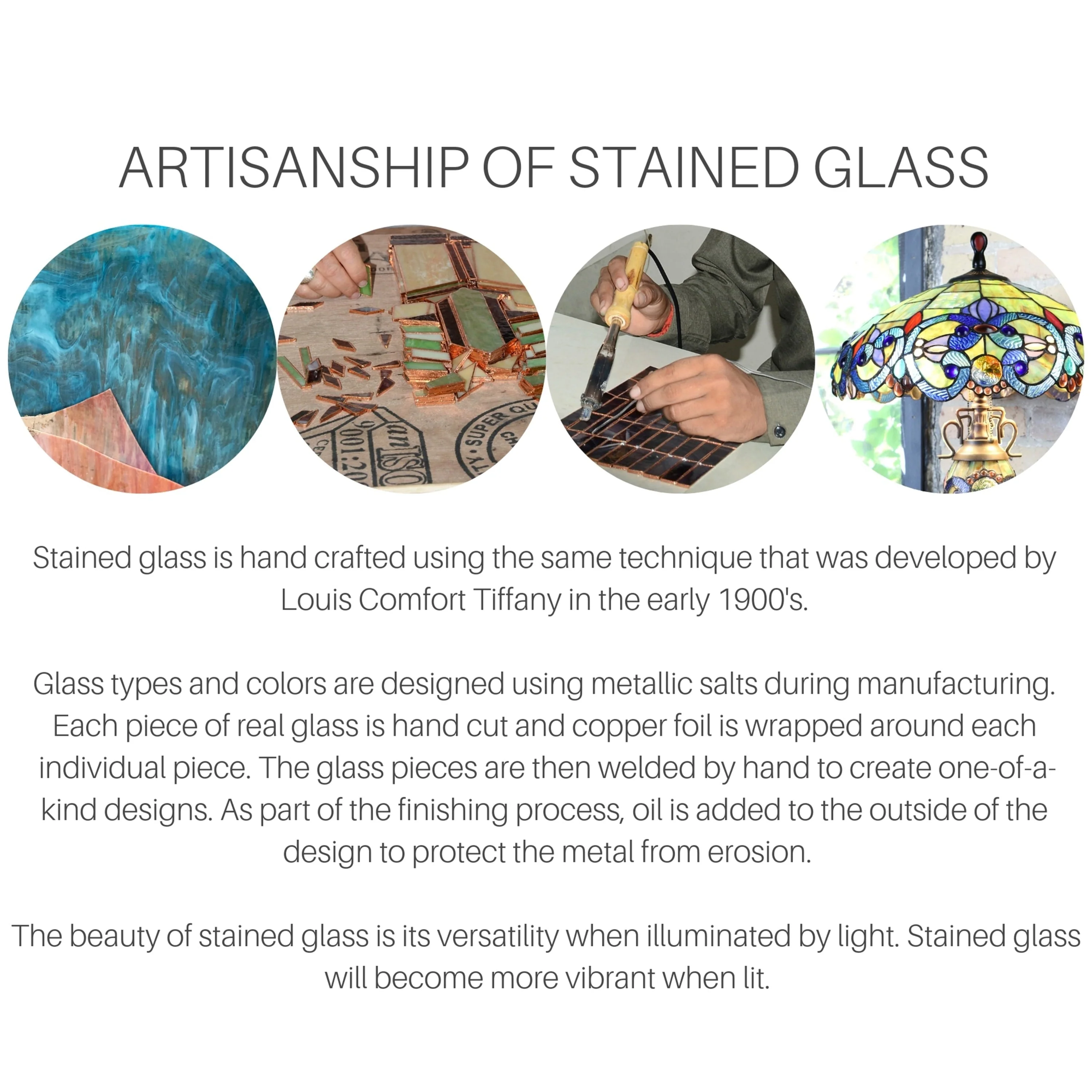 Copper Grove Guasipati 52-inch Tiffany-style Magna Carta Ceiling Fan - 52L x 52W x 16.5