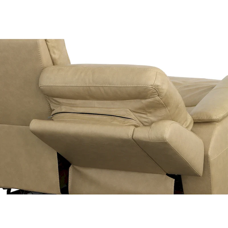 Dark Brown & Tan, Power Reclining Loveseat, Top Grain Leather, 2-Seat