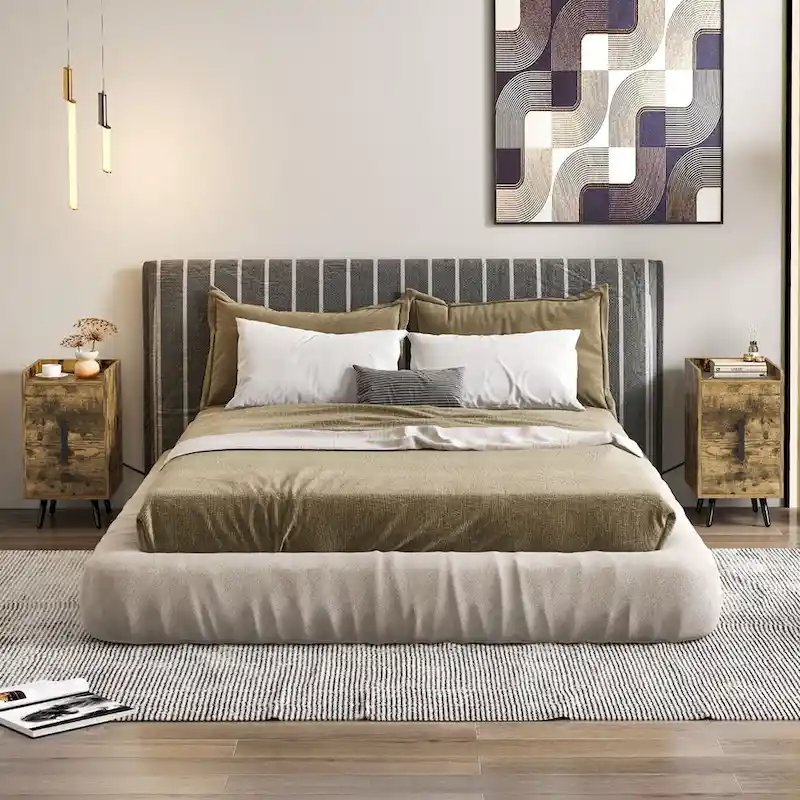 Nightstand with Charging Station - 2 Drawers