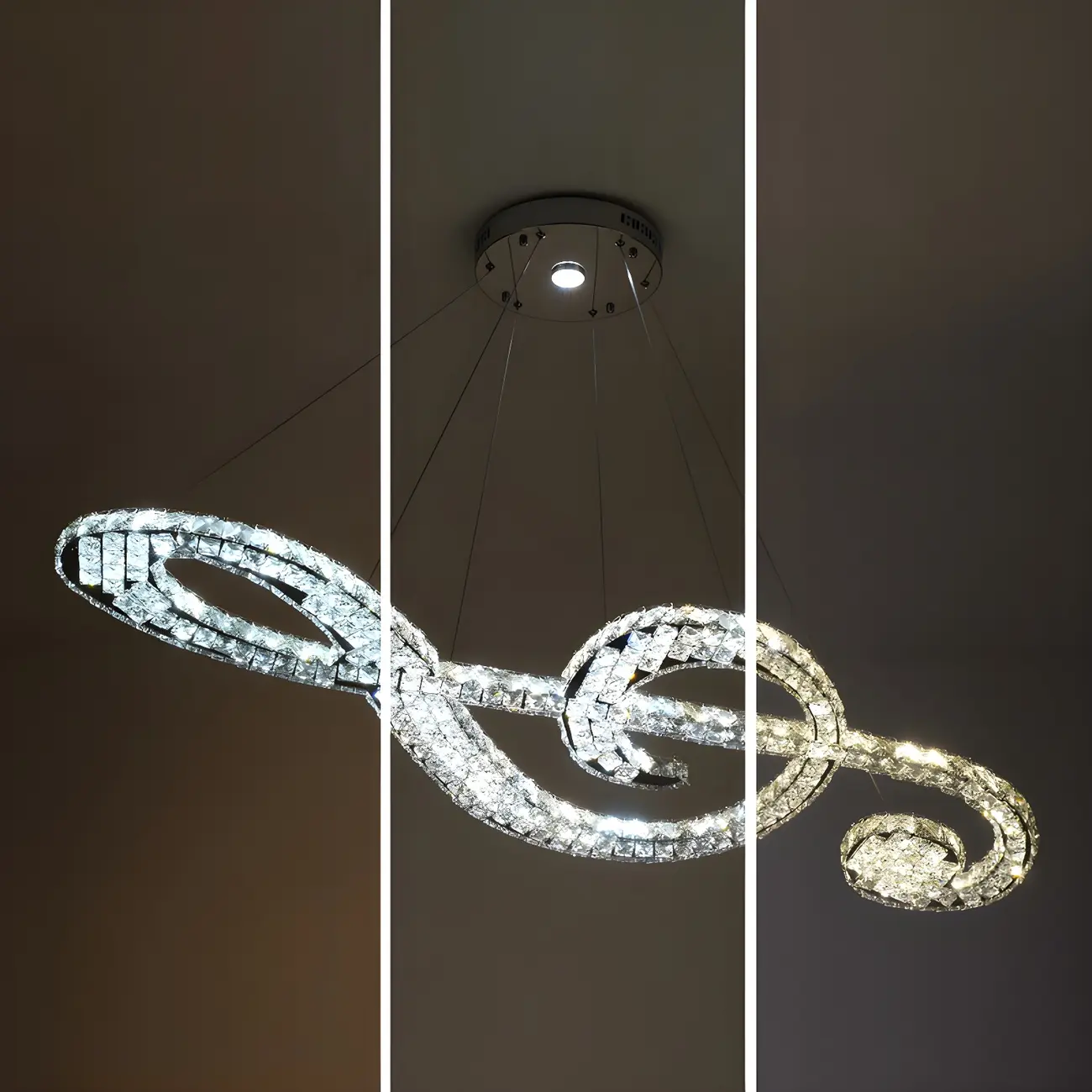 Artistic Modern Crystal 2-Light Island Pendant Light