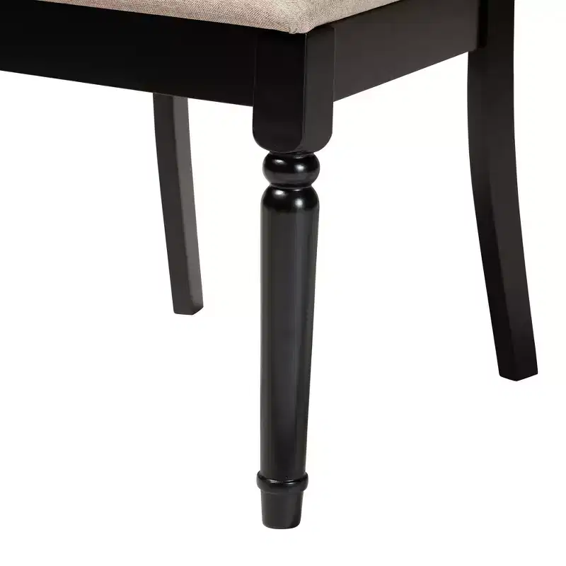 Baxton Studio Velia Modern Fabric Wood Dining Set