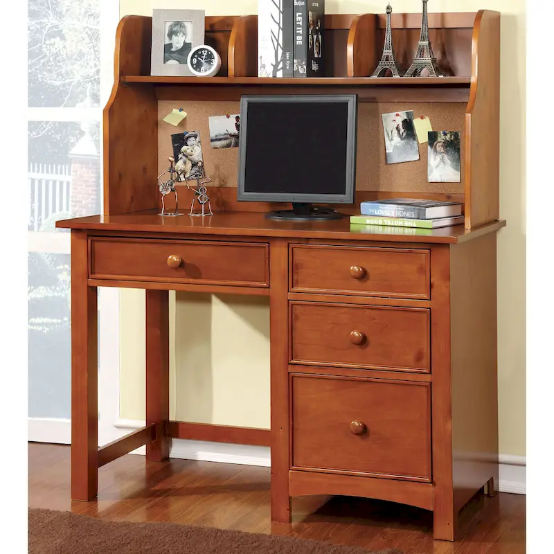 Romeo Transitional 48-inch Solid Wood 4-Drawer Computer Desk by Furniture of America