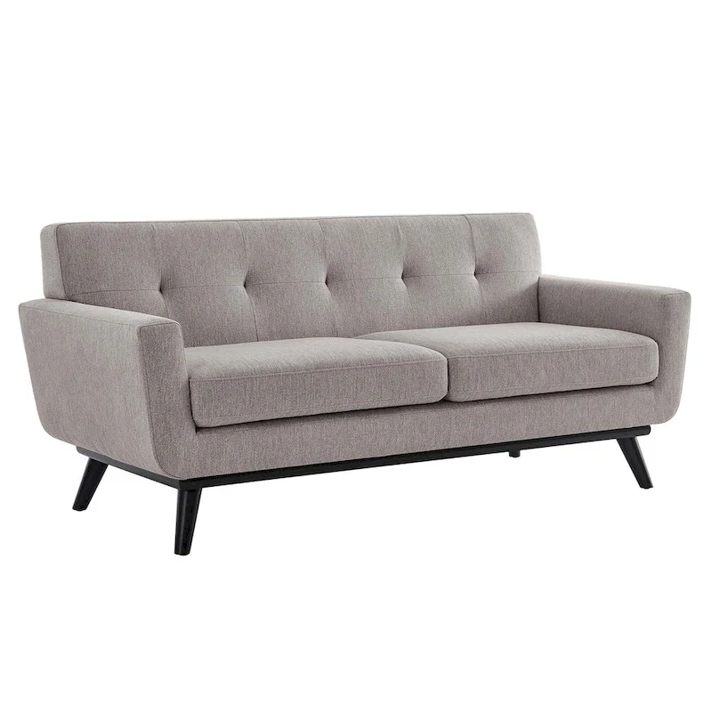 Herringbone Fabric Loveseat - 2 Seater, Multiple Colors