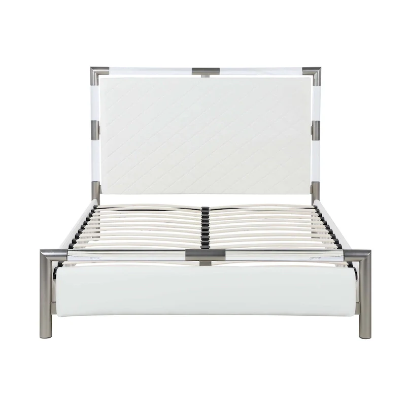 Somette Barry Upholstered Bedroom Set with Bed, Buffet & Lamp Table