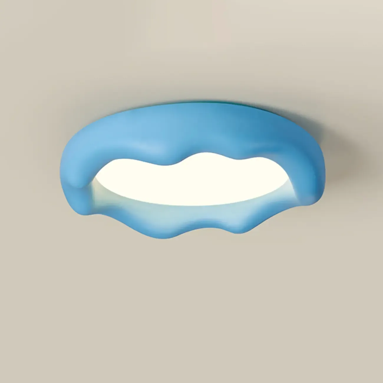 Acrylic Artistic Melting Cream Design Flush Ceiling Light