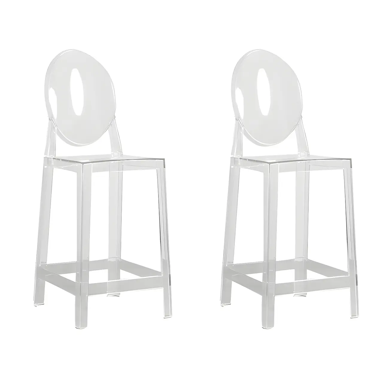 Modern Acrylic Vibrant Durable Colourful Sleek Bar Stool