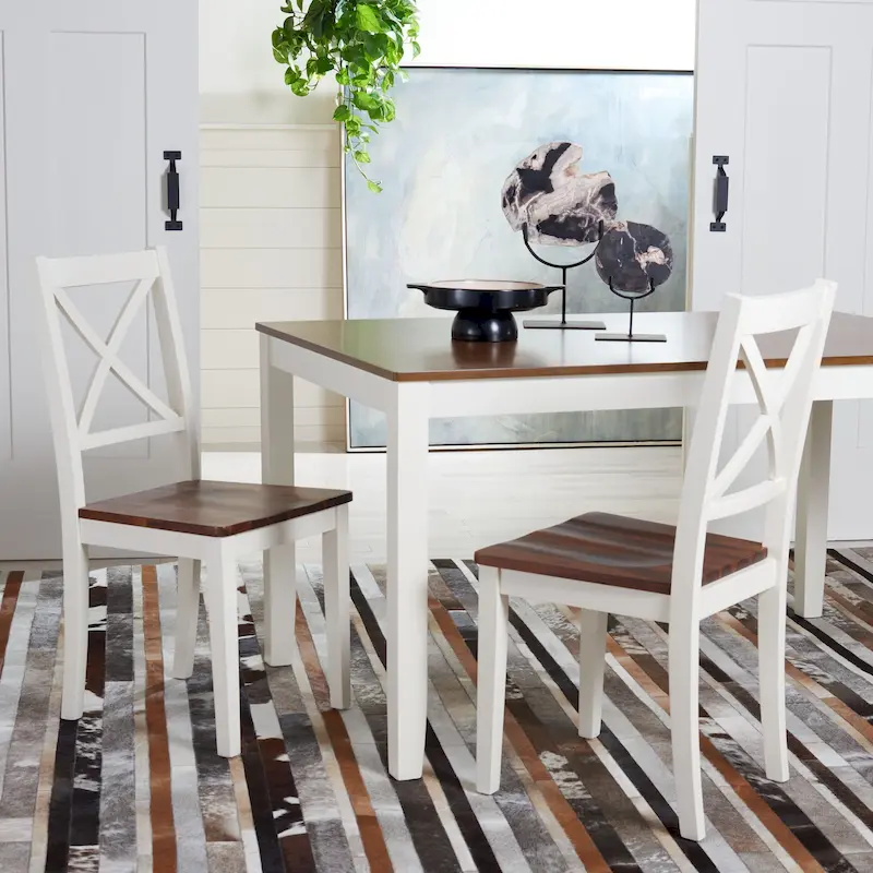 SAFAVIEH Lulla Farmhouse x-Back Dining Chair (Set of 2)